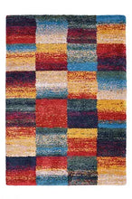Load image into Gallery viewer, Vibrant Multicoloured Blocks Shaggy Rug - Bursa