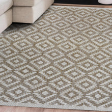 Load image into Gallery viewer, Natural Weatherproof Geometric Outdoor Rug - Compass