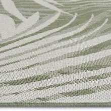 Load image into Gallery viewer, Olive Green Tropical Indoor and Outdoor Rug - Compass