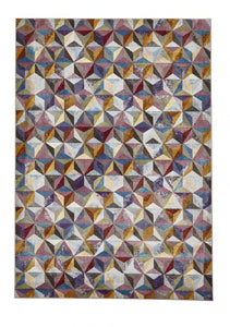 Modern Soft Multicoloured Geometric Rug - 16th Avenue