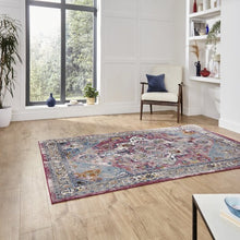 Load image into Gallery viewer, Fuschia &amp; Blue Vintage Soft Area Rug - 16th Avenue