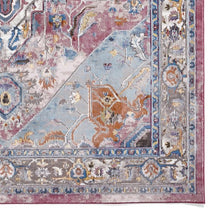 Load image into Gallery viewer, Fuschia &amp; Blue Vintage Soft Area Rug - 16th Avenue