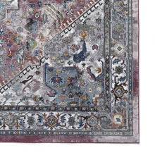 Load image into Gallery viewer, Fuschia &amp; Blue Oriental Area Rug - 16th Avenue