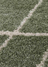 Load image into Gallery viewer, Sage Green Soft Squiggle Shaggy Rug - Arteen