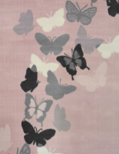Load image into Gallery viewer, Eye Catching Pink Butterfly Print Living Room Rugs - Islay