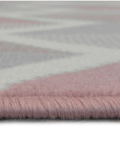 Load image into Gallery viewer, Pink and Grey Chevron Print Living Room Rugs - Islay