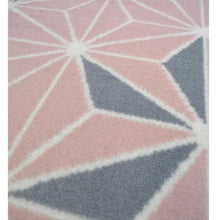 Load image into Gallery viewer, Retro Pink and Grey Geometric Living Room Rugs - Islay