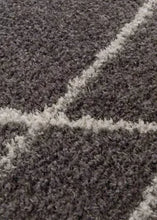 Load image into Gallery viewer, Grey Soft Squiggle Shaggy Rug - Arteen