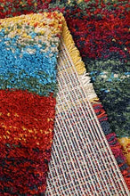 Load image into Gallery viewer, Vibrant Multicoloured Blocks Shaggy Rug - Bursa