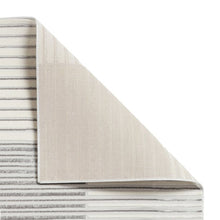 Load image into Gallery viewer, Ivory and Grey Metallic Linear Area Rug - Lunar