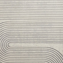Load image into Gallery viewer, Ivory and Grey Metallic Swirl Area Rug - Lunar