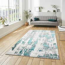 Load image into Gallery viewer, Green Abstract Metallic Area Rug - Lunar