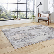 Load image into Gallery viewer, Rose Pink and Grey Metallic Abstract Rug - Lunar