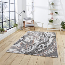 Load image into Gallery viewer, Rose Modern Metallic Marble Rug - Lunar