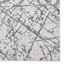 Load image into Gallery viewer, Contemporary Silver Metallic Abstract Rug - Howth