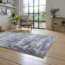 Load image into Gallery viewer, Grey Metallic Marble Rug - Howth