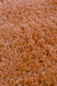 Terracotta Soft 3cm Microfibre Shaggy Rug - Brae