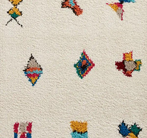 Multicoloured Aztec Designer Shaggy Rug -  Boho