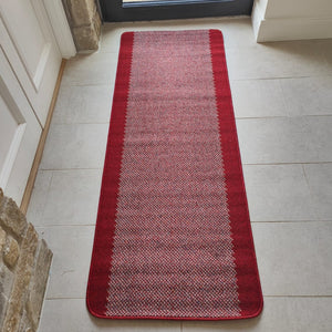 Red Non Slip And Washable Kitchen and Hall Mats - Barrier