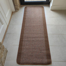 Load image into Gallery viewer, Brown Bordered Non Slip And Washable Kitchen Mats - Barrier