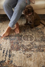 Load image into Gallery viewer, Multicoloured Distressed Mandala Area Rug - Cairo