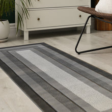 Load image into Gallery viewer, Grey Carved Bordered Living Room Rug - Mora