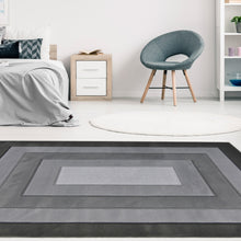 Load image into Gallery viewer, Grey Carved Bordered Living Room Rug - Mora