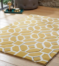 Load image into Gallery viewer, Ochre Carved Geometric Living Room Rug - Mora