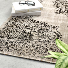 Load image into Gallery viewer, Grey and Black Quality Medallion Rug - Saville