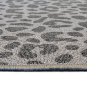 Grey Leopard Print Doormat and Runner Rug - Matre