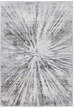 Load image into Gallery viewer, Grey Sunburst Flatweave Living Room Rug - Dorsey