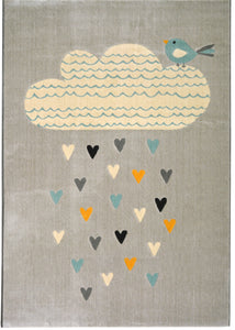 Childrens Colourful Clouds Bedroom Rug - Ballina