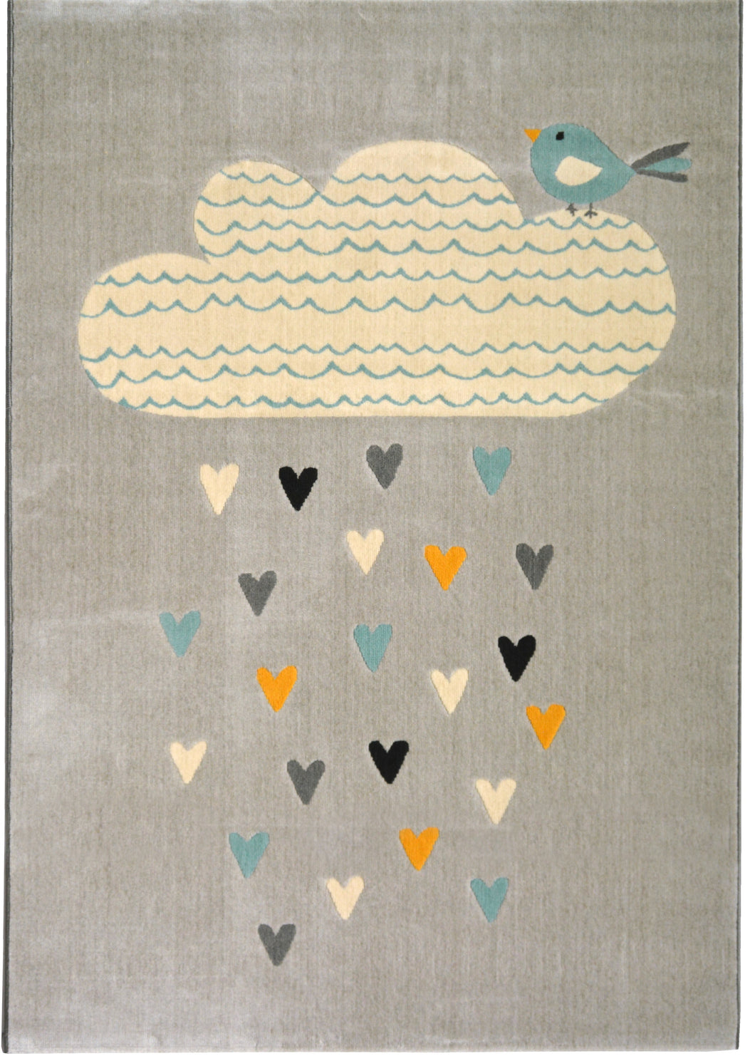 Childrens Colourful Clouds Bedroom Rug - Ballina