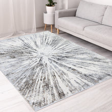 Load image into Gallery viewer, Grey Sunburst Flatweave Living Room Rug - Dorsey