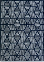 Load image into Gallery viewer, Navy Blue Hexagon Design Living Room Rug - Islay