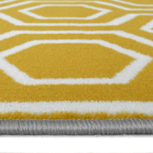 Load image into Gallery viewer, Yellow Geometric Flatweave Living Room Rug - Islay