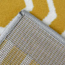 Load image into Gallery viewer, Yellow Geometric Flatweave Living Room Rug - Islay