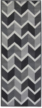 Load image into Gallery viewer, Grey Chevron Flatweave Living Room Rug - Islay