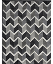 Load image into Gallery viewer, Grey Chevron Flatweave Living Room Rug - Islay