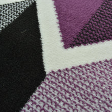 Load image into Gallery viewer, Purple Chevron Print Living Room Rug - Islay