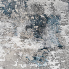 Load image into Gallery viewer, Navy and Grey Abstract Rug - Tronso