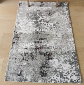 Purple and Grey Abstract Rug - Tronso