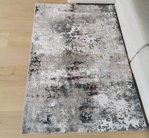 Purple and Grey Abstract Rug - Tronso