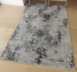 Taupe and Grey Flecked Abstract Rug - Tronso