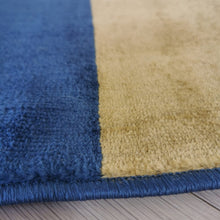 Load image into Gallery viewer, Navy Blue Retro Geometric Flatweave Area Rug - Bergen