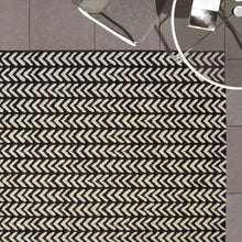Load image into Gallery viewer, Black Geometric Washable Outdoor Garden Rug - Ota