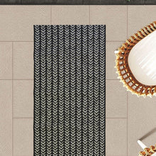 Load image into Gallery viewer, Black Geometric Washable Outdoor Garden Rug - Ota
