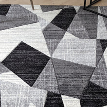 Load image into Gallery viewer, Extra Long Geometric Grey Runner Rug - Boston