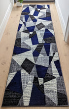 Load image into Gallery viewer, Navy Abstract Hall Runner