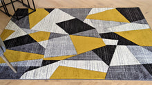 Load image into Gallery viewer, Ochre Yellow Abstract Living Room Rug - Boston